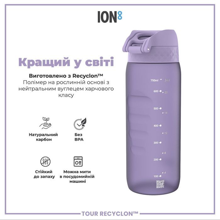 Пляшка для води ION8 OneTouch 750 мл BPA Free, Blue (I8RF750BLU) зображення 6