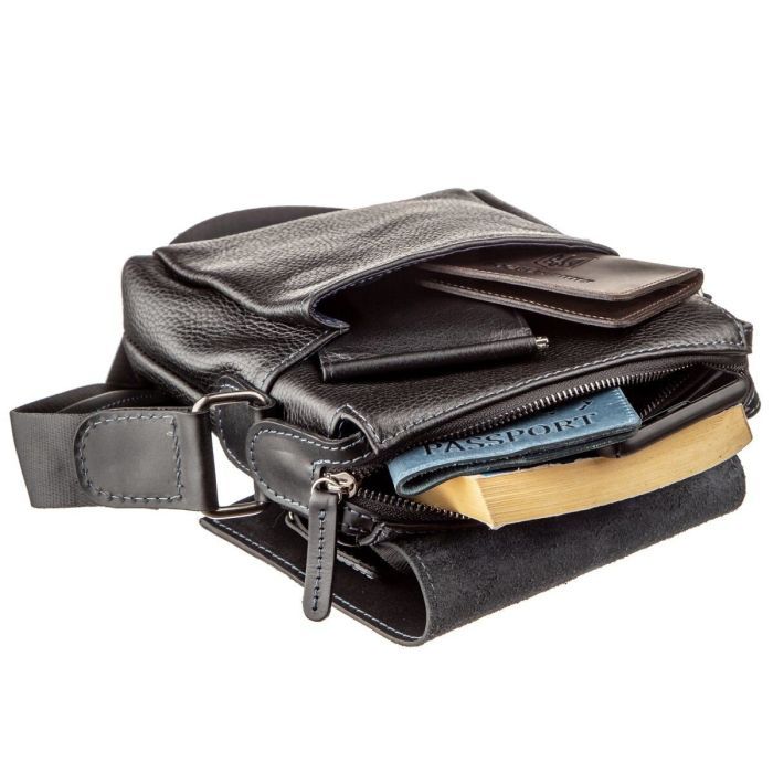 Сумка Shvigel Кожаная Черная (11174) изображение 5