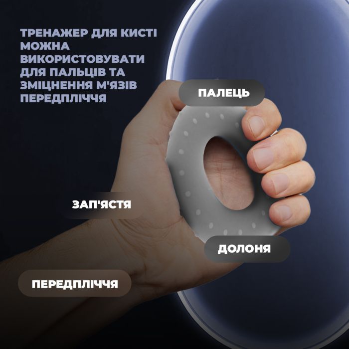 Эспандер PowerPlay PP-4338 Hand Grip Large 25 кг Сірий (PP_4338_Grey_25kg) изображение 7
