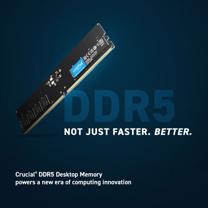 Модуль памяти для компьютера DDR5 8GB 4800 MHz Micron (CT8G48C40U5T) изображение 2