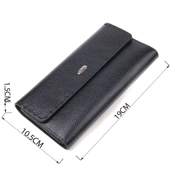 Гаманець Canpellini З натуральної шкіри Чорний (21662) зображення 3