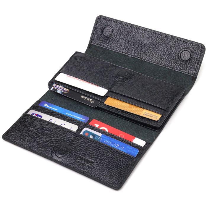 Гаманець Canpellini З натуральної шкіри Чорний (21662) зображення 6