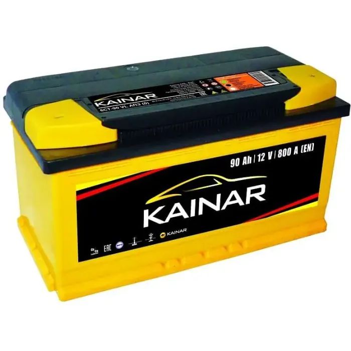 Аккумулятор автомобильный KAINAR STANDART 90Ah Ев (-/+) (800EN) (090 260)