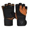 Перчатки для фитнеса RDX Micro Tan/Black Plus L (WGM-L4TN-L+)