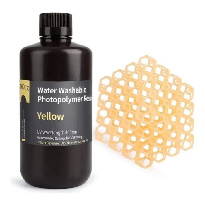 Фотополимерная смола ELEGOO Resin, Water Washable, 1кг, yellow (50.103.0012)
