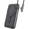 Батарея універсальна Choetech Magnetic Wireless 10000mAh 20W, PD, Qi-15W, USB-C In/Out, build-in cabel, Black (B735-CCBK) зображення 2