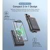Батарея універсальна Choetech Magnetic Wireless 10000mAh 20W, PD, Qi-15W, USB-C In/Out, build-in cabel, Black (B735-CCBK) зображення 6