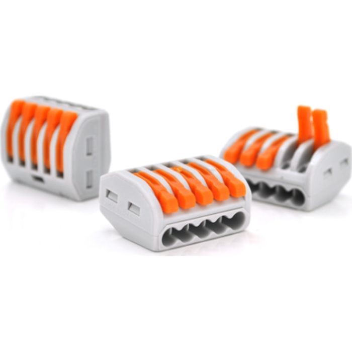 Соединитель кабеля 5-pin аналог WAGO K222-415, 15штпак Voltronic (K222-415/15)