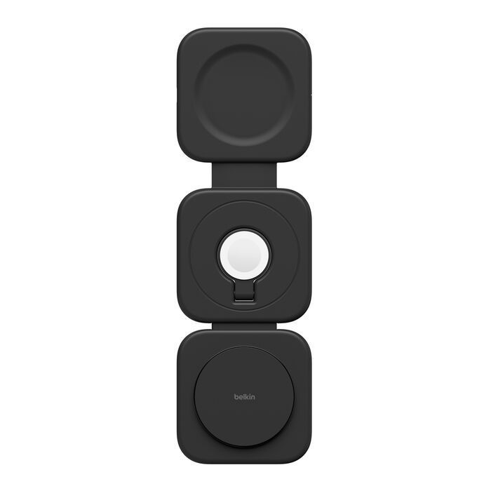 Зарядний пристрій Belkin 3in1 Travel Pad Wireless Qi2 15W Black (WIZ024HQBK) зображення 4