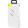 Дата кабель USB-C to USB-C 2.0m Cafule Metal PD 100W white Baseus (CATJK-D02) изображение 2