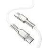 Дата кабель USB-C to USB-C 2.0m Cafule Metal PD 100W white Baseus (CATJK-D02) изображение 4