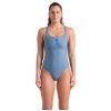 Купальник Arena Solid Swimsuit Control Pro Bac 005910-550 Сірий 44 (3468337486114)