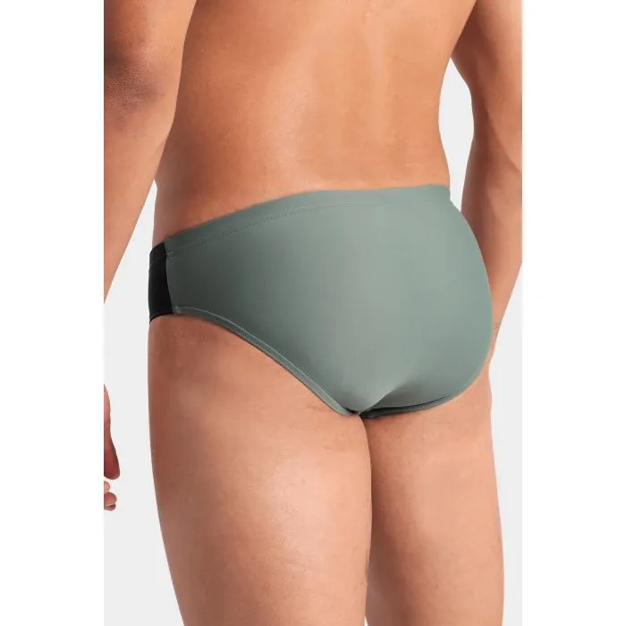 Плавки Arena Stripe Swim Briefs 007929-650 оливкй, чорний 90 (3468337395294) изображение 4