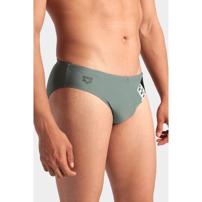 Плавки Arena Stripe Swim Briefs 007929-650 оливкй, чорний 105 (3468337395232) изображение 6