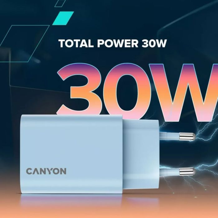 Зарядний пристрій Canyon 30CL OnCharge USB-C PD30W Purple (CNE-CHA30CLPU) зображення 6