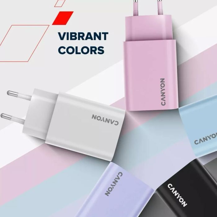 Зарядний пристрій Canyon 30CL OnCharge USB-C PD30W Purple (CNE-CHA30CLPU) зображення 8
