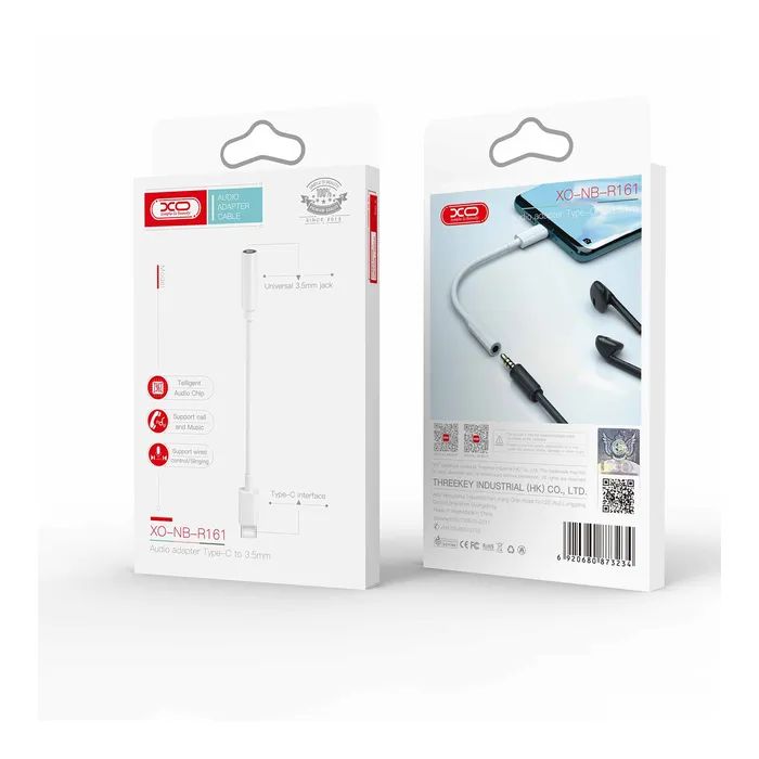 Перехідник USB-C to 3.5mm M XO (NB-R161.white) зображення 3