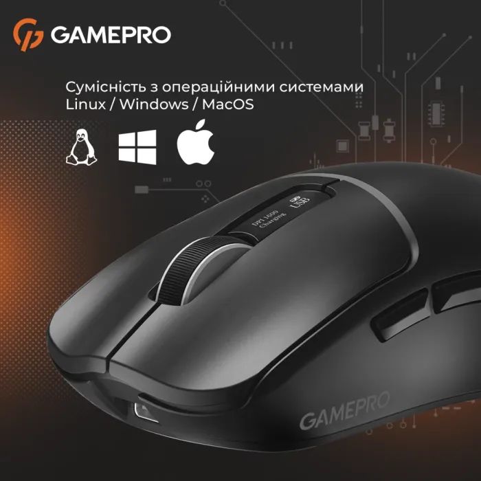 Мышка GamePro Genesis Ranker Wireless/Bluetooth/USB White (GM012W) изображение 10
