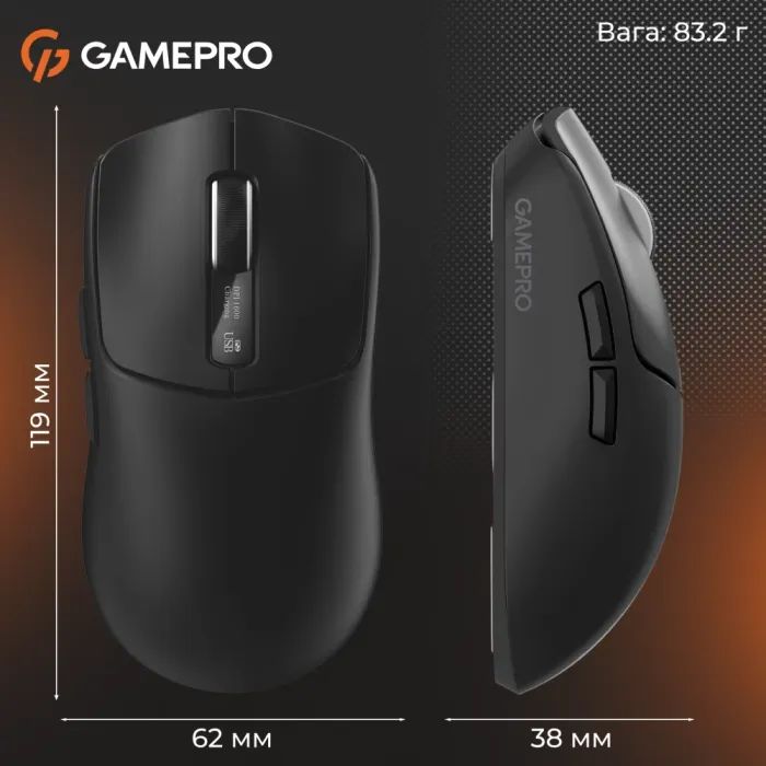 Мышка GamePro Genesis Ranker Wireless/Bluetooth/USB White (GM012W) изображение 11