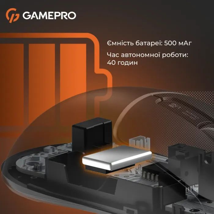 Мышка GamePro Genesis Ranker Wireless/Bluetooth/USB White (GM012W) изображение 4