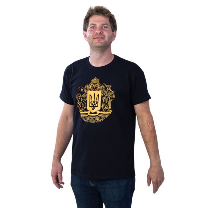 Футболка Sol's Imperial 190 Герб України чорний XXL (11500309/137XXL) изображение 2