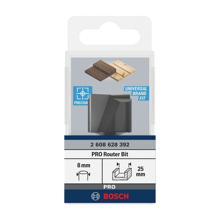 Фреза Bosch Professional пазова, Std, S8, D10, L20 (2.608.628.383) зображення 2