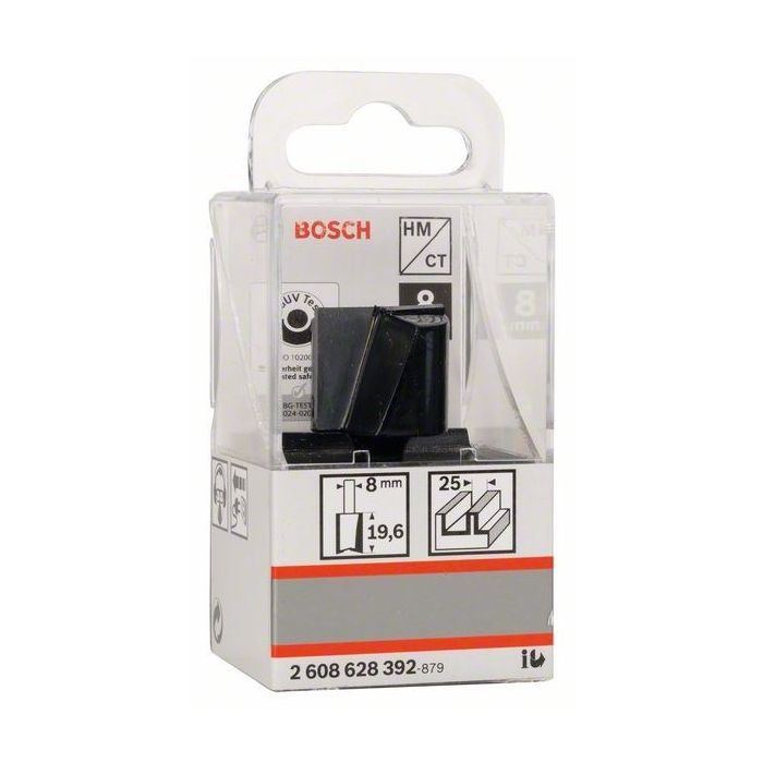 Фреза Bosch Professional пазова, Std, S8, D10, L20 (2.608.628.383) зображення 5