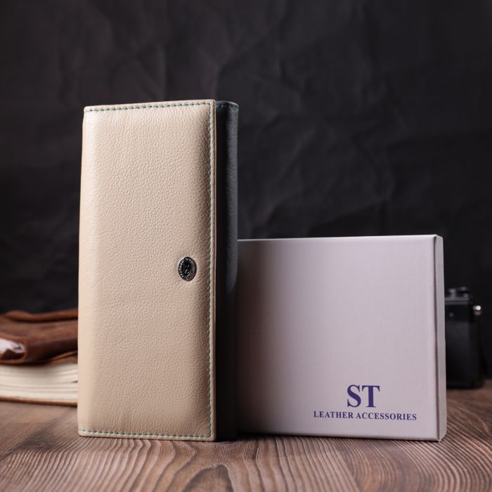 Гаманець ST Leather З натуральної шкіри Різнокольоровий (22519) зображення 10