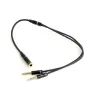 Кабель мультимедийный 3.5mm F to 2x3.5mm M 0.4m (4pin) black XoKo (AC-009) изображение 3