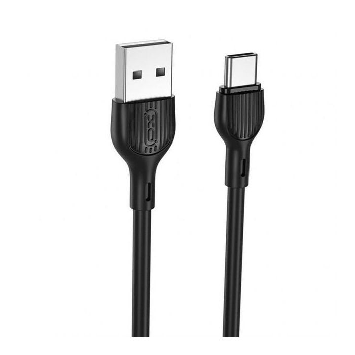 Дата кабель USB 2.0 AM to USB-C 1.0m 2.1A black XO (XO-NB200-TC-1-BK)