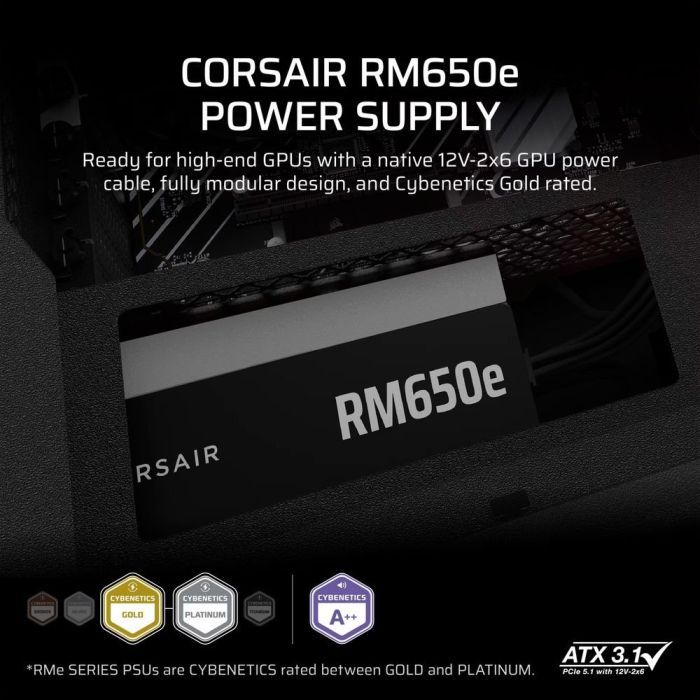 Блок питания Corsair 650W RM650e (CP-9020302-EU) изображение 6