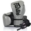 Боксерские перчатки Fairtex BGV14 Grey 10 унцій (бинти в комплекті) (BGV14_10oz_Grey)