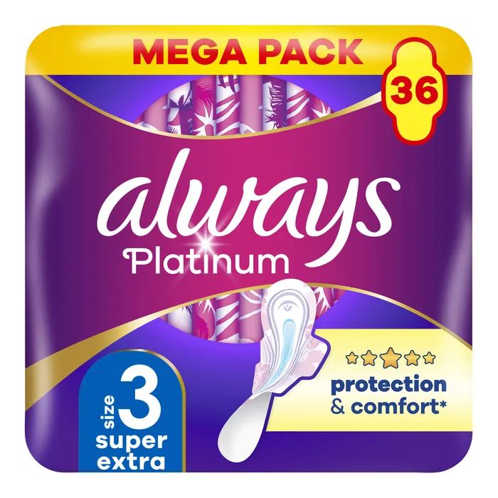 Гігієнічні прокладки Always Platinum Super Extra Розмір 3 36 шт. (8700216784559)