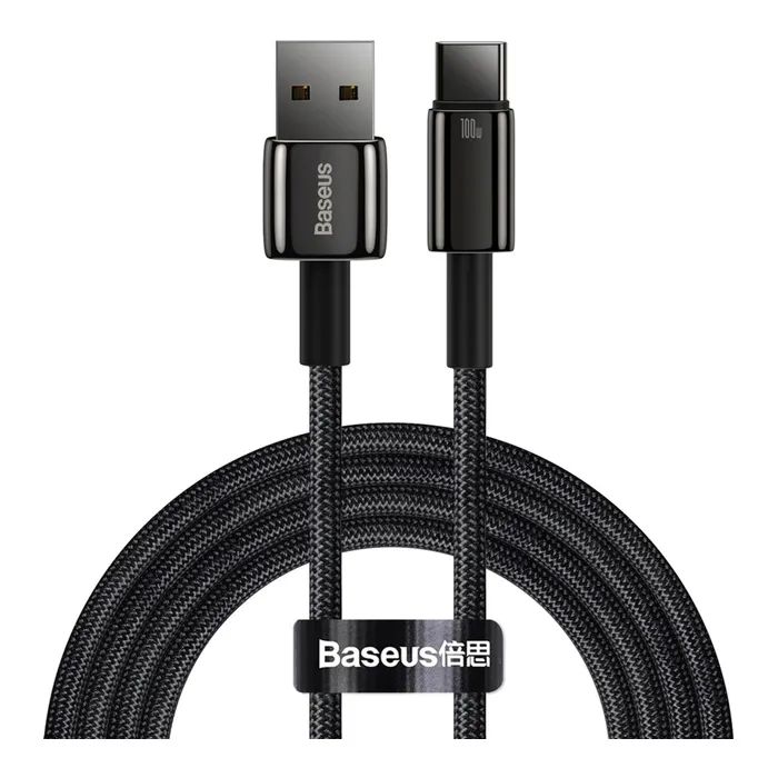Дата кабель USB 2.0 AM to USB-C 1.0m 100W black Baseus (CAWJ000001)