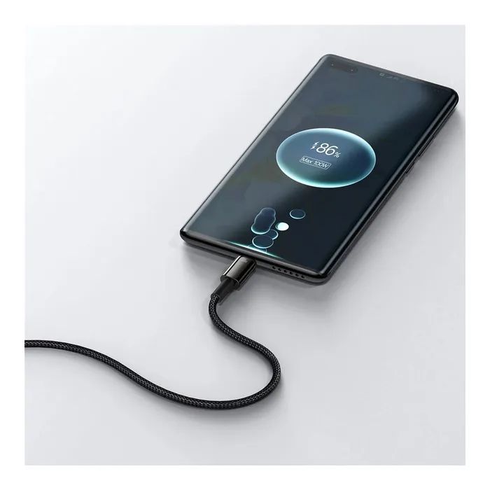 Дата кабель USB 2.0 AM to USB-C 1.0m 100W black Baseus (CAWJ000001) зображення 7