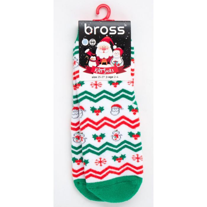 Шкарпетки дитячі Bross махрові новорічні (10968-2-4-rgray) зображення 2