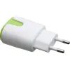 Зарядное устройство Patron 2xUSB 2.0 2A/1A white/green (PN-2USB-220V-G) изображение 2