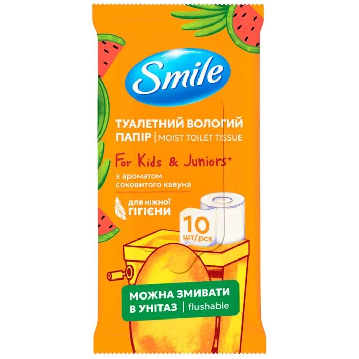 Туалетная бумага Smile For Kids & Juniors Влажная 10 листов (4823071666045)