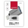 Переходник OTG USB 3.0 AF to USB-C gray AXAGON (RUCM-AFA) изображение 3