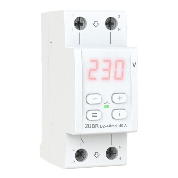 Реле напруги ZUBR D2-40 red (4820120221712)