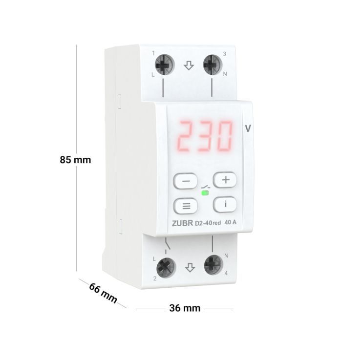 Реле напруги ZUBR D2-40 red (4820120221712) зображення 2