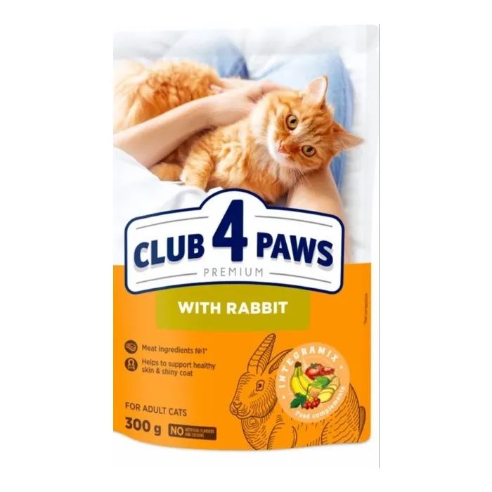 Сухой корм для кошек Club 4 Paws Premium с кроликом 300 г (4820269140202)