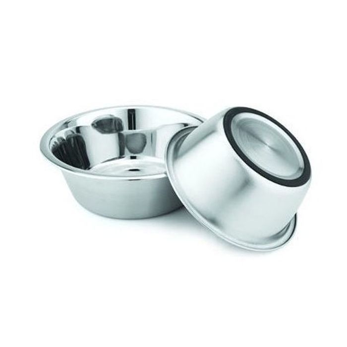 Посуд для собак Swastik Industries Миска металева з гумовим кільцем 2.83 л (2700000022122)