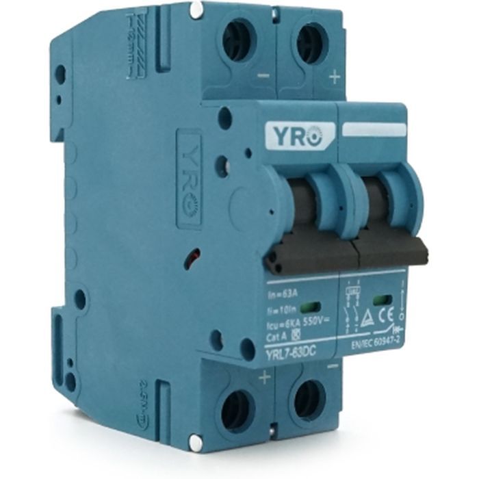 Автоматичний вимикач YRO YRL7-63DC/550 2P 63A
