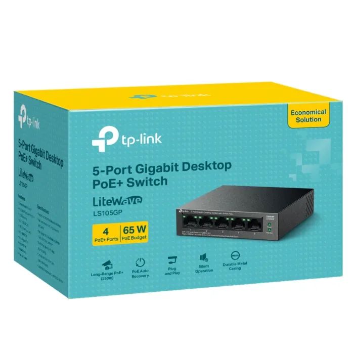Комутатор мережевий TP-Link LS105GP зображення 4