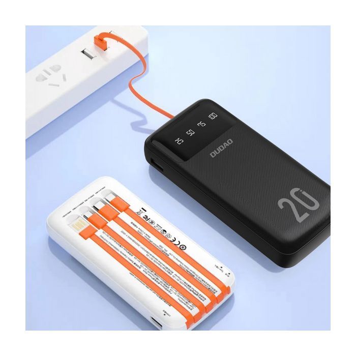 Батарея універсальна Dudao K6Pro+ 20000mAh 10W with USB-C/Lightning/MicroUSB/USB-A cables (6977196682393) зображення 5