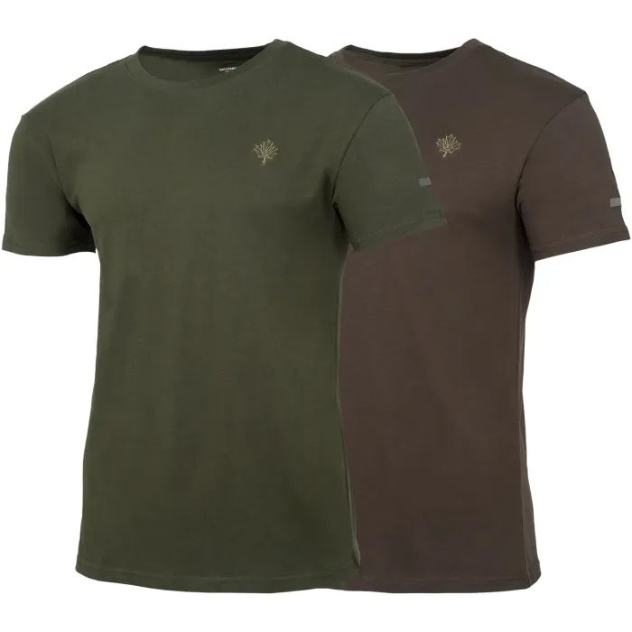 Футболка Hallyard Jones 2шт Зелений/Коричневий L (jones/7709-001 L)