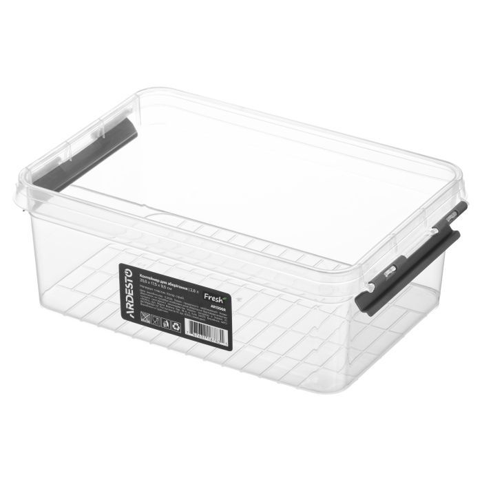 Харчовий контейнер Ardesto Fresh 0.65л, пластик, прямокутна, сірий (AR1307GG) зображення 4