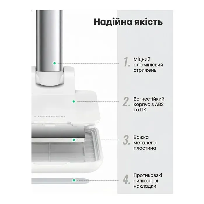 Подставка для планшета и телефона LP373 Foldable Phone Stand White Ugreen (20434) изображение 8