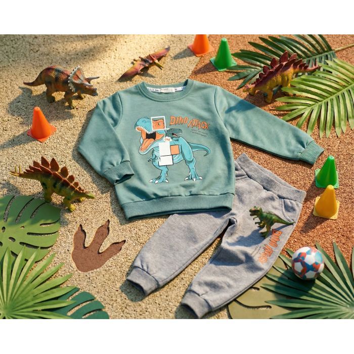 Спортивный костюм детский Breeze с динозавром (22167-110B-mint) изображение 10
